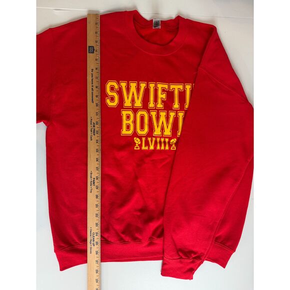 Swiftie Bowl Super Bowl Taylor Kansas City Chiefs Crewneck Sweatshirt Large - Picture 9 of 10